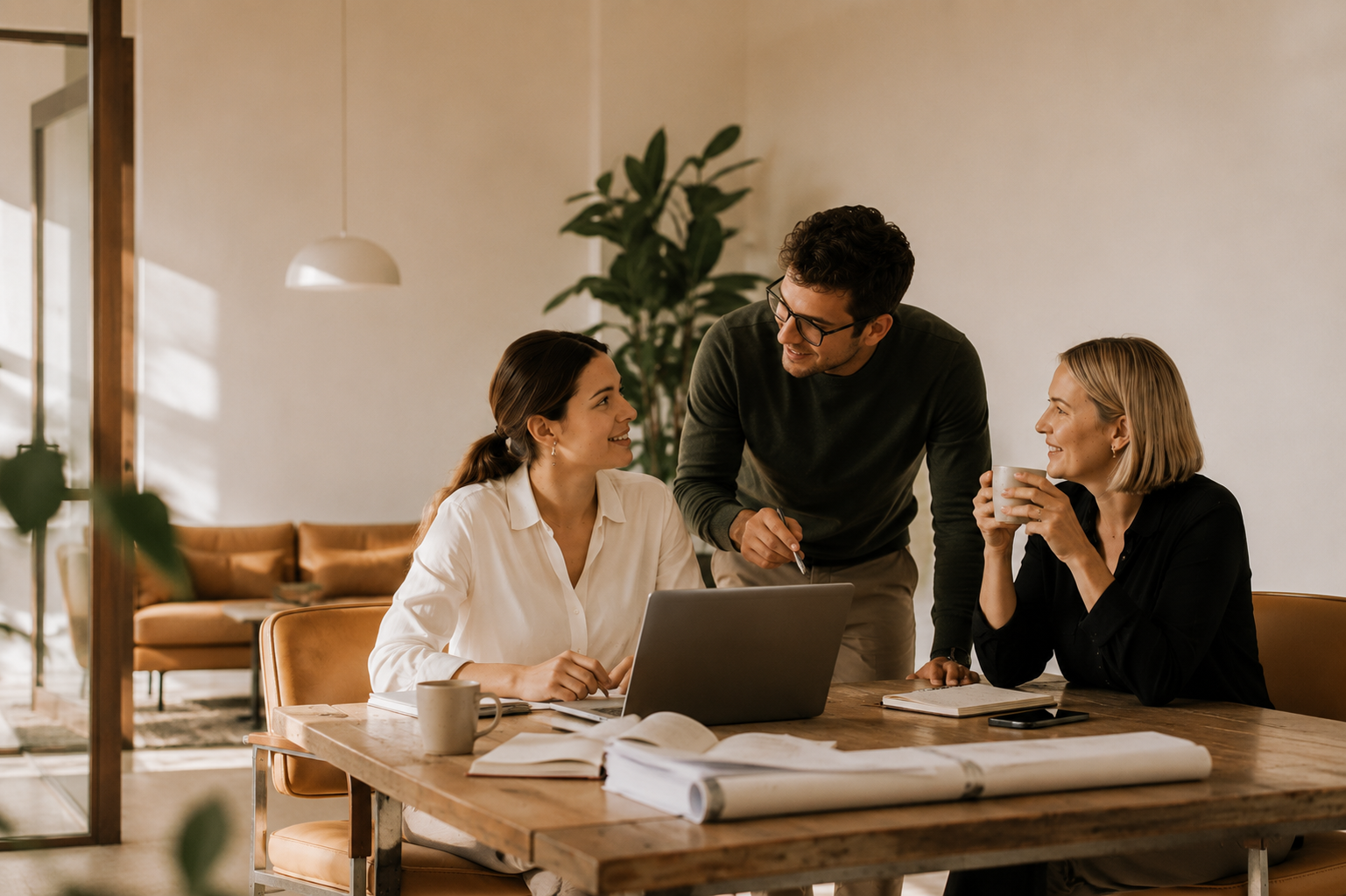 image of people working