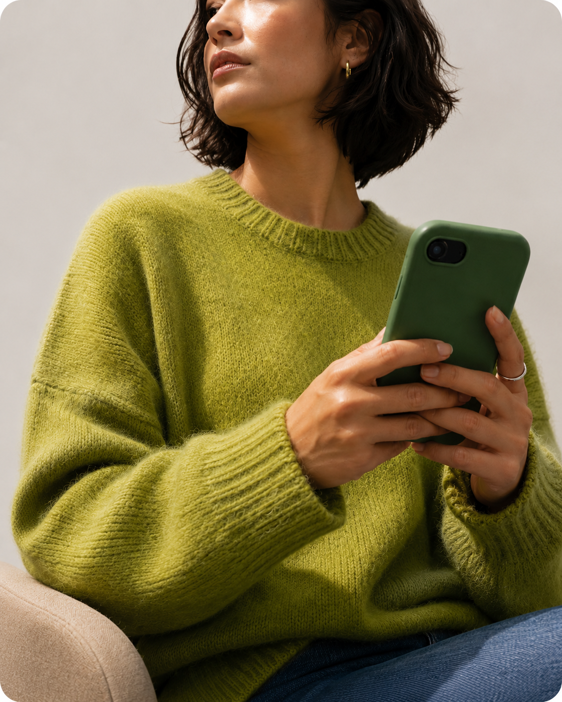 image of person with phone